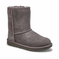 UGG Girl's Classic II Sheepskin Boot - Black -Shoe Series Store 1017703K GREY XXX 1