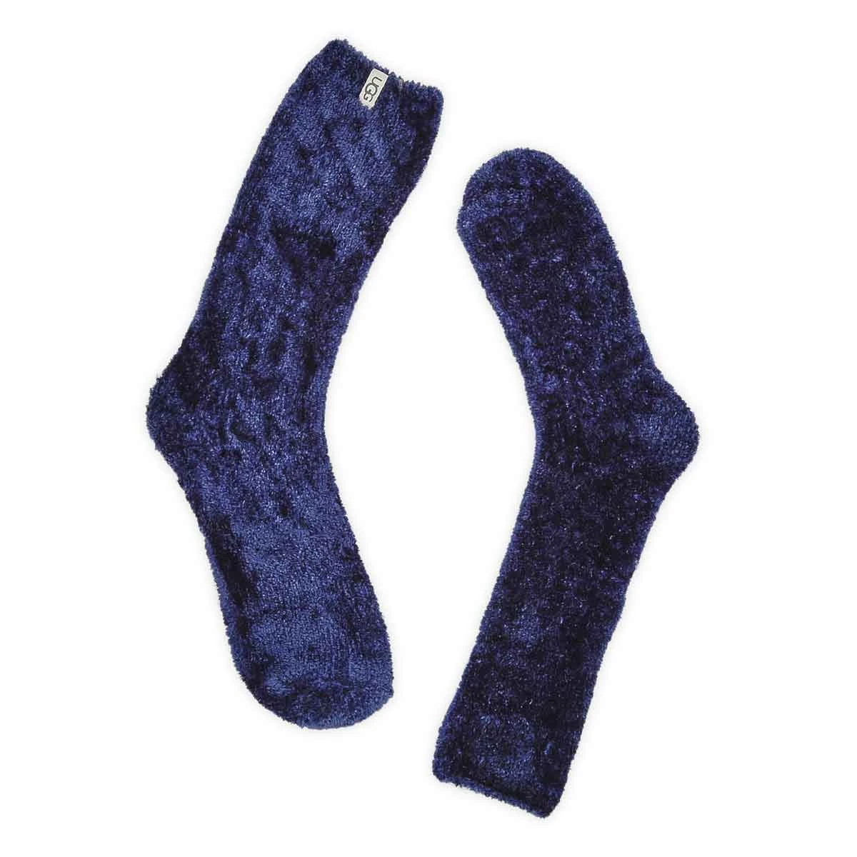 UGG Women's Leda Cozy Crew Sock - Navy 3 UGG Women's Leda Cozy Crew Sock - Navy