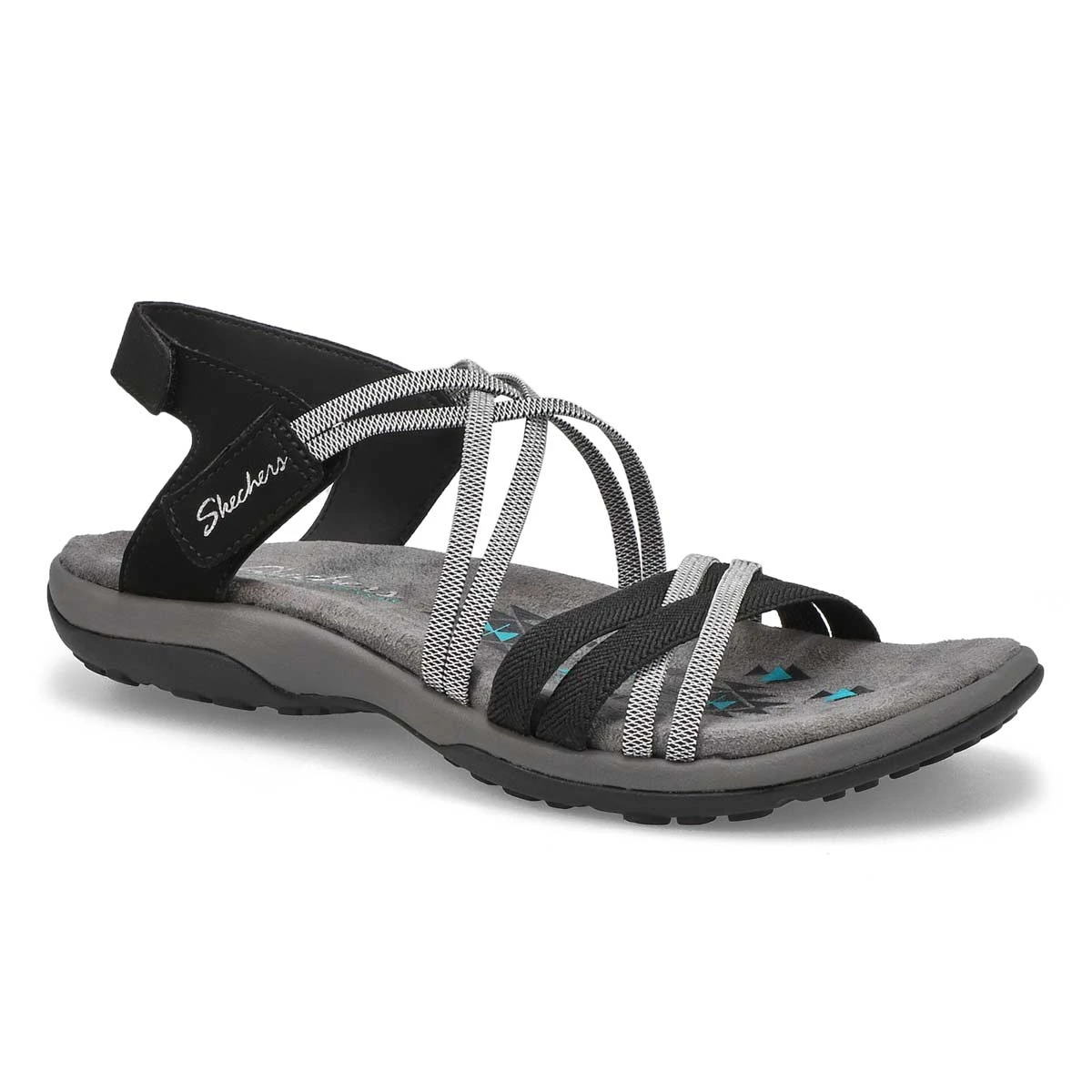 Skechers Women's Reggae Slim Sandal - Black/B 4 Skechers Women's Reggae Slim Sandal - Black/B - Image 2
