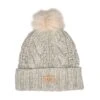 UGG Women's Knit Cable Faux Fur Pom Beanie -Shoe Series Store 20060 LGRY XXX 1