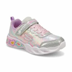 Skechers Girls' Sweetheart Lights Lets Shine 5 Skechers Girls' Sweetheart Lights Lets Shine -Shoe Series Store 302313L SMLT XXX