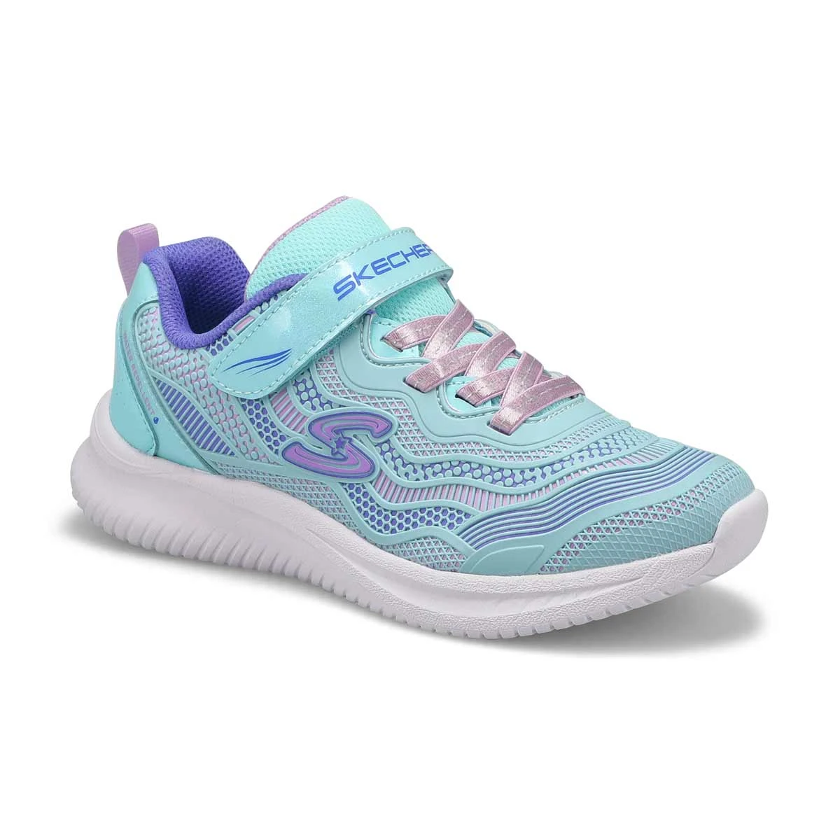 Skechers Girls' Jumpsters Sneaker - Aqua/Purp 3 Skechers Girls' Jumpsters Sneaker - Aqua/Purp