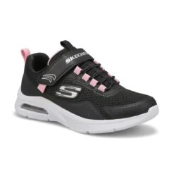 Skechers Girls' Microspec Max Sneaker -Black