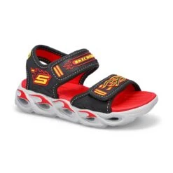 Skechers Boys' Thermo-Splash Sandal - Black/B -Shoe Series Store 400109L BKRD XXX 3