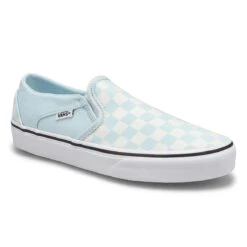 Vans Women's Asher Sneaker - Checkered Blue/