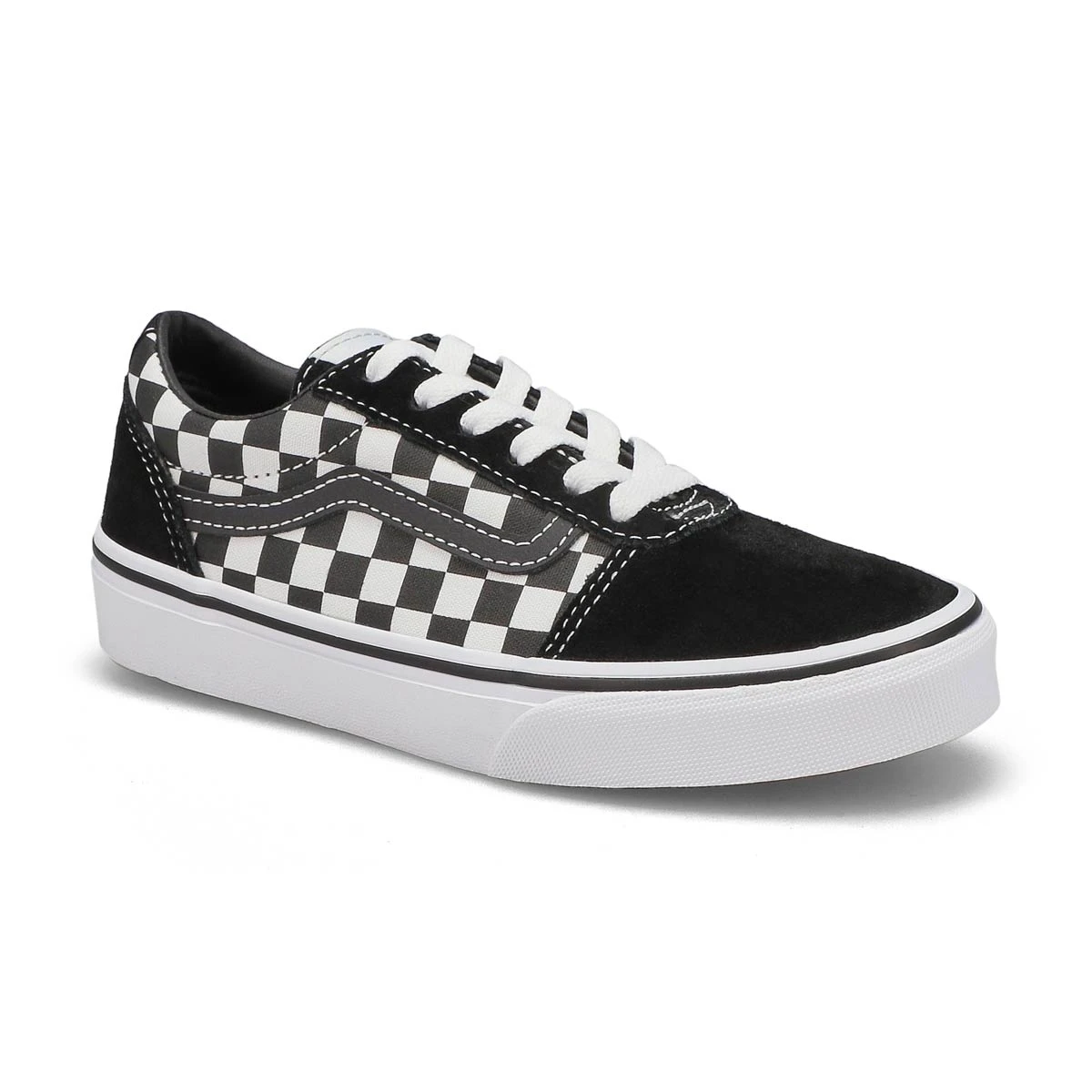 Vans Boys' Ward Sneaker - Checkered Black/Whi 3 Vans Boys' Ward Sneaker - Checkered Black/Whi