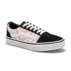 Vans Girls' Ward Marble Hearts Sneaker - Pink