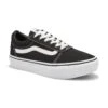 Vans Girls Ward Platform Sneaker - Black/Whit