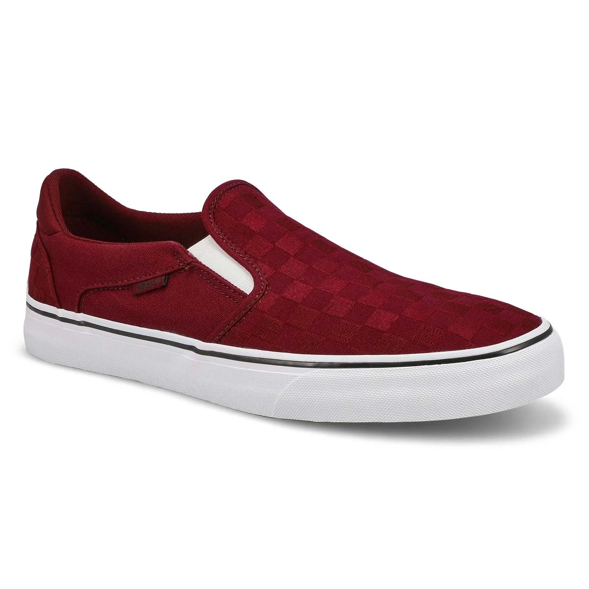 Vans Men's Asher Deluxe Sneaker - Port/ White 3 Vans Men's Asher Deluxe Sneaker - Port/ White