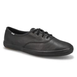 Keds Women's Champion Sneaker - Black Leather